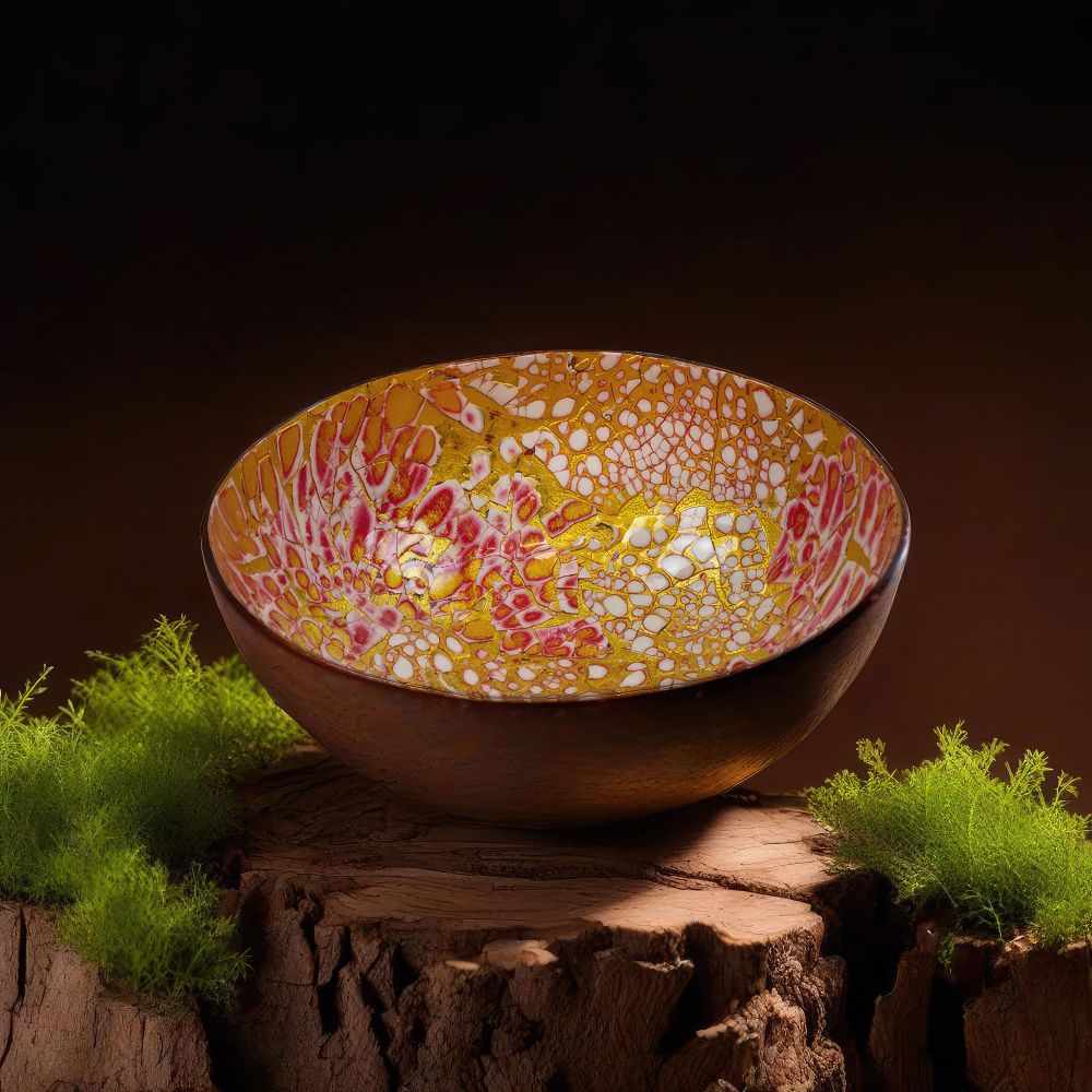 Red Alabaster Coconut Bowl