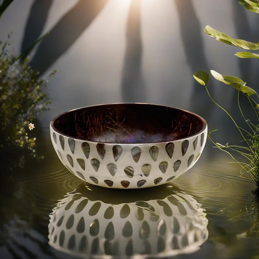 Pearlescent Rain Coconut Bowl