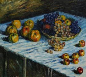 Still Life - Apples and Grapes,1879 - 24