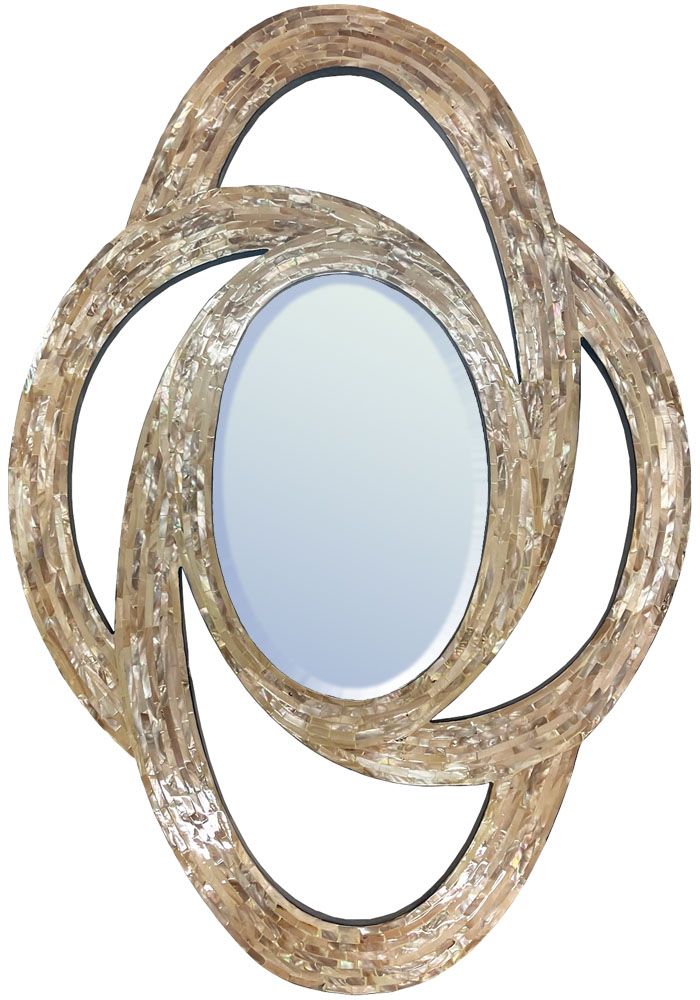 Rosey Mother of Pearl Framed Large Celtic Mirror