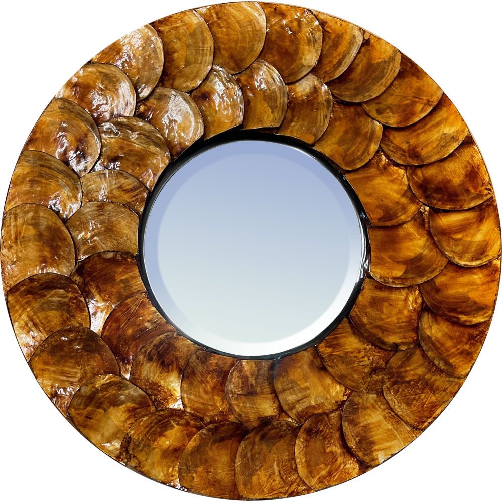 Bronze Aeolian Small Mother of Pearl Framed Mirror