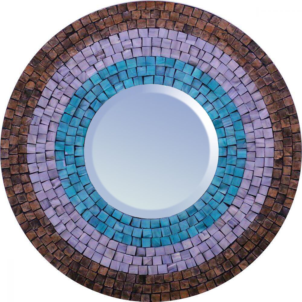Southwestern Small Mother of Pearl Framed Mirror