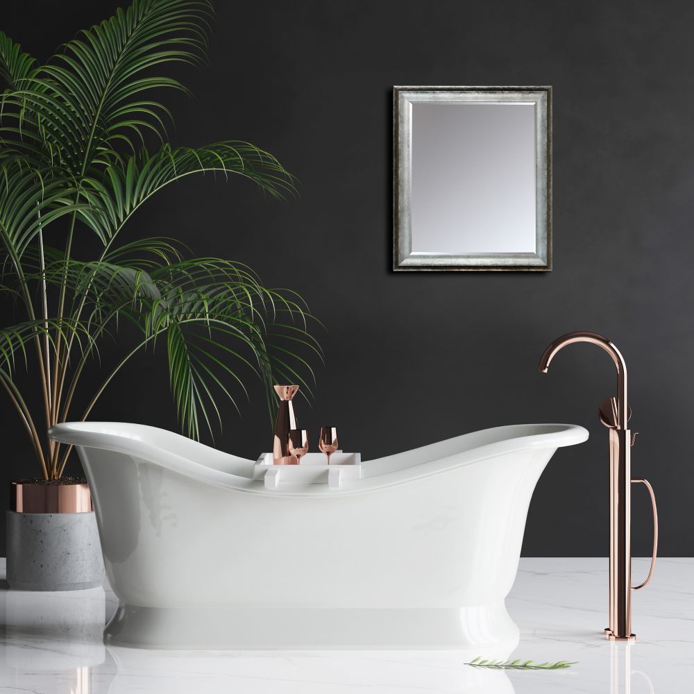 Athenian Distressed Silver Framed Mirror