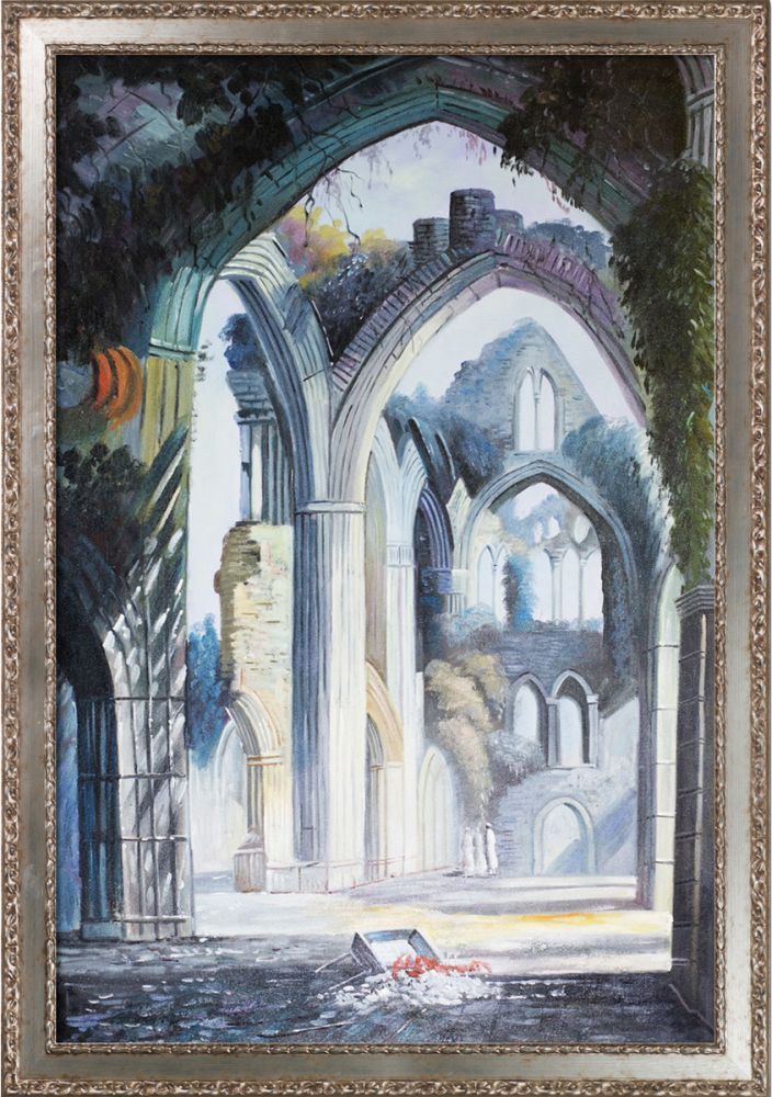 Tintern Abbey Pre-Framed - Versailles Silver Salon Frame 24" X 36"