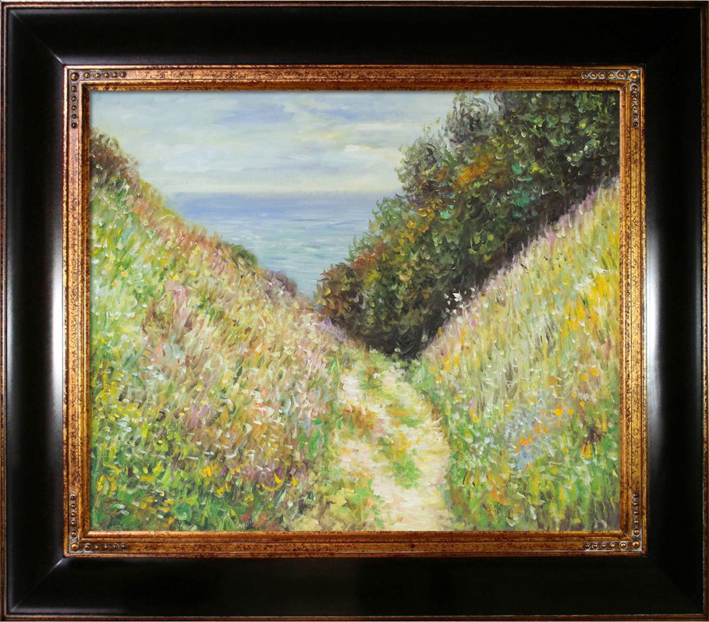 Chemin De La Cavee Pourville Pre-Framed - Opulent Frame 20"X24"