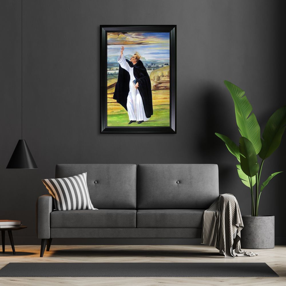 St. Dominic Pre-framed - Black Matte Frame 24"X36"