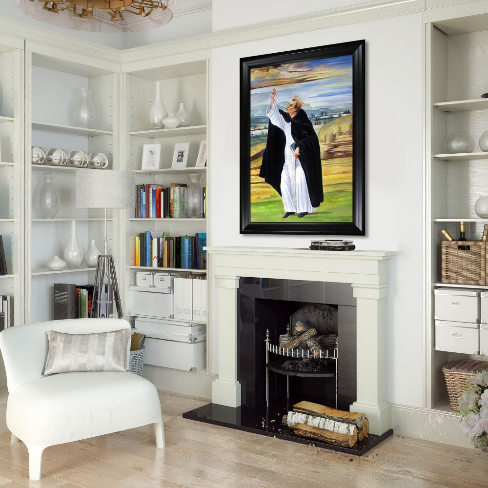 St. Dominic Pre-framed - Black Matte Frame 24"X36"