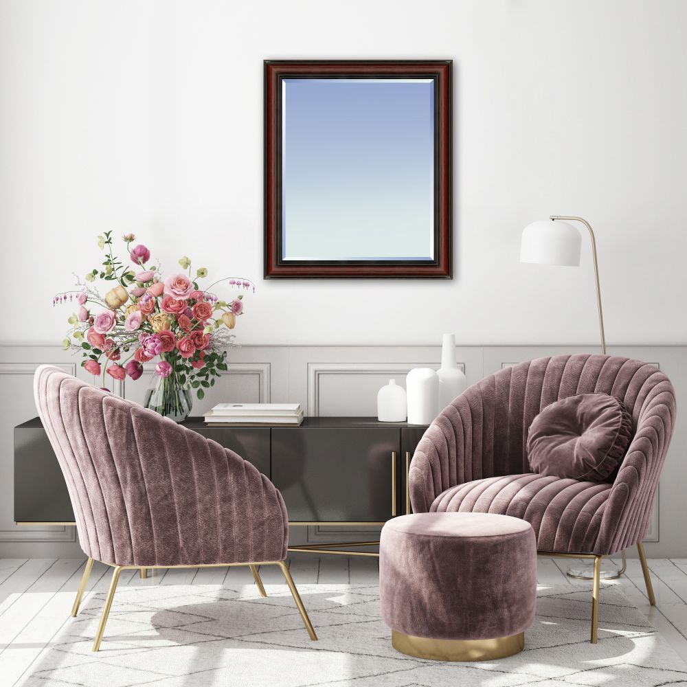 Grecian Wine Framed Mirror