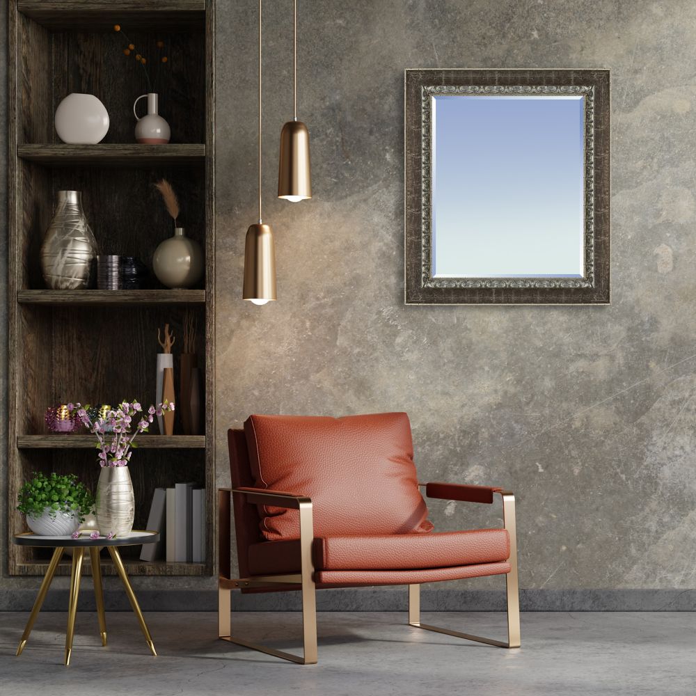 Seasoned Sterling Framed Mirror