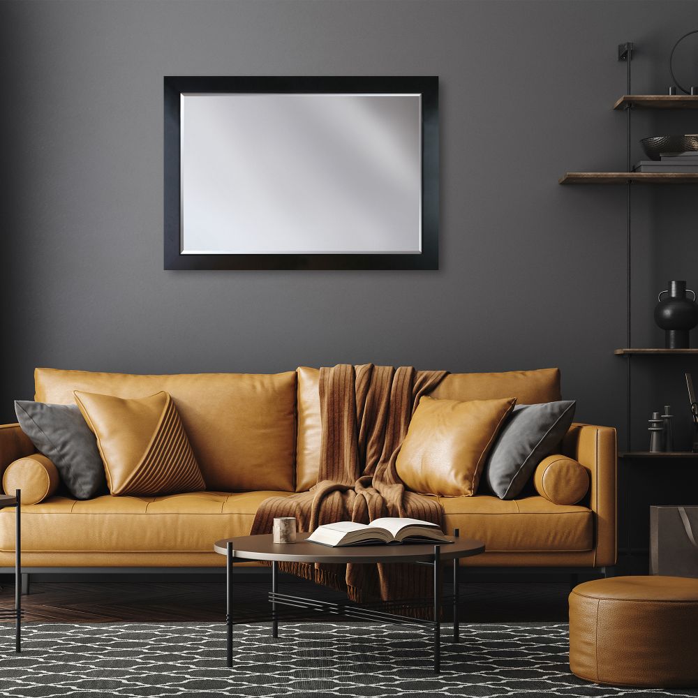 New Age Black Framed Mirror