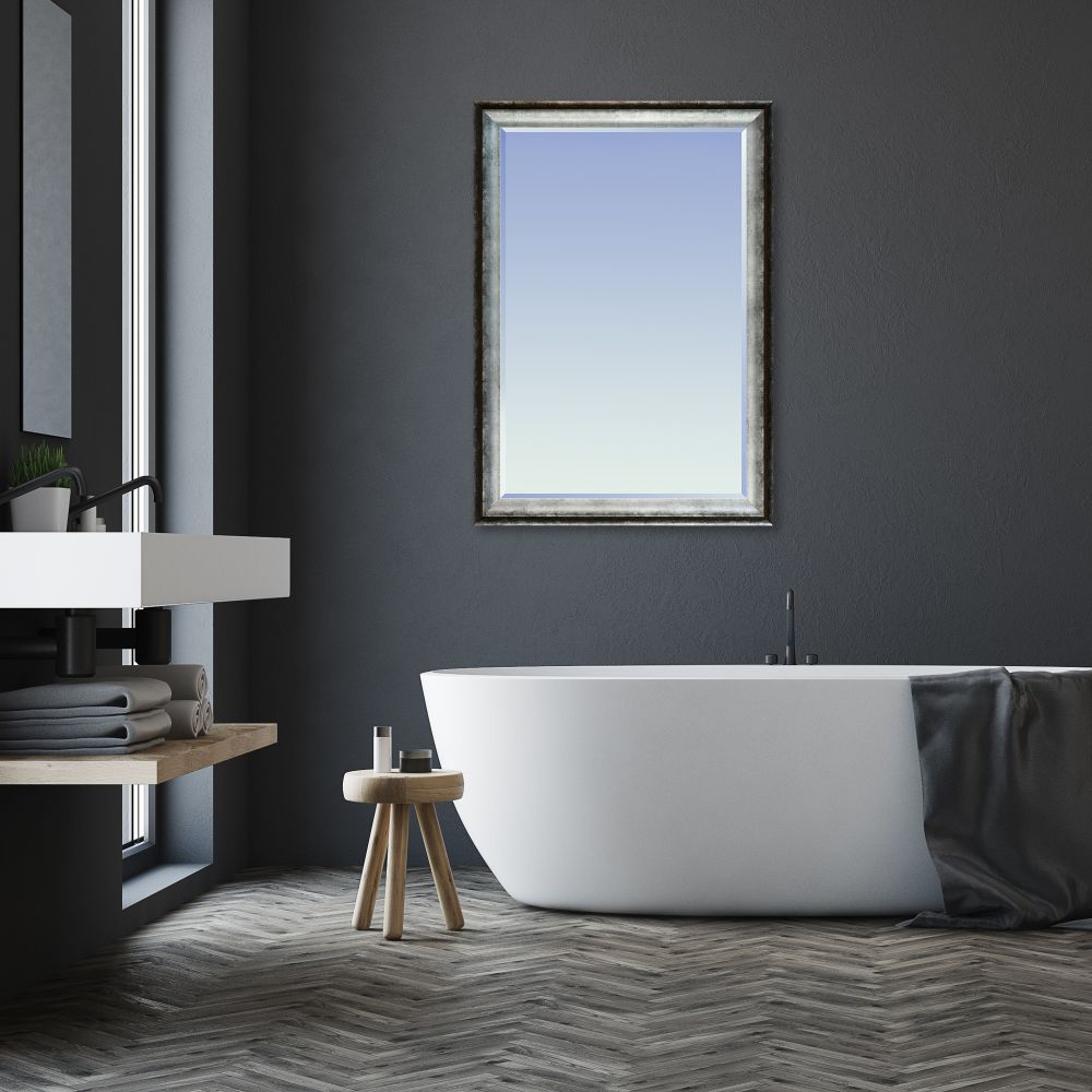 Athenian Distressed Silver Framed Mirror