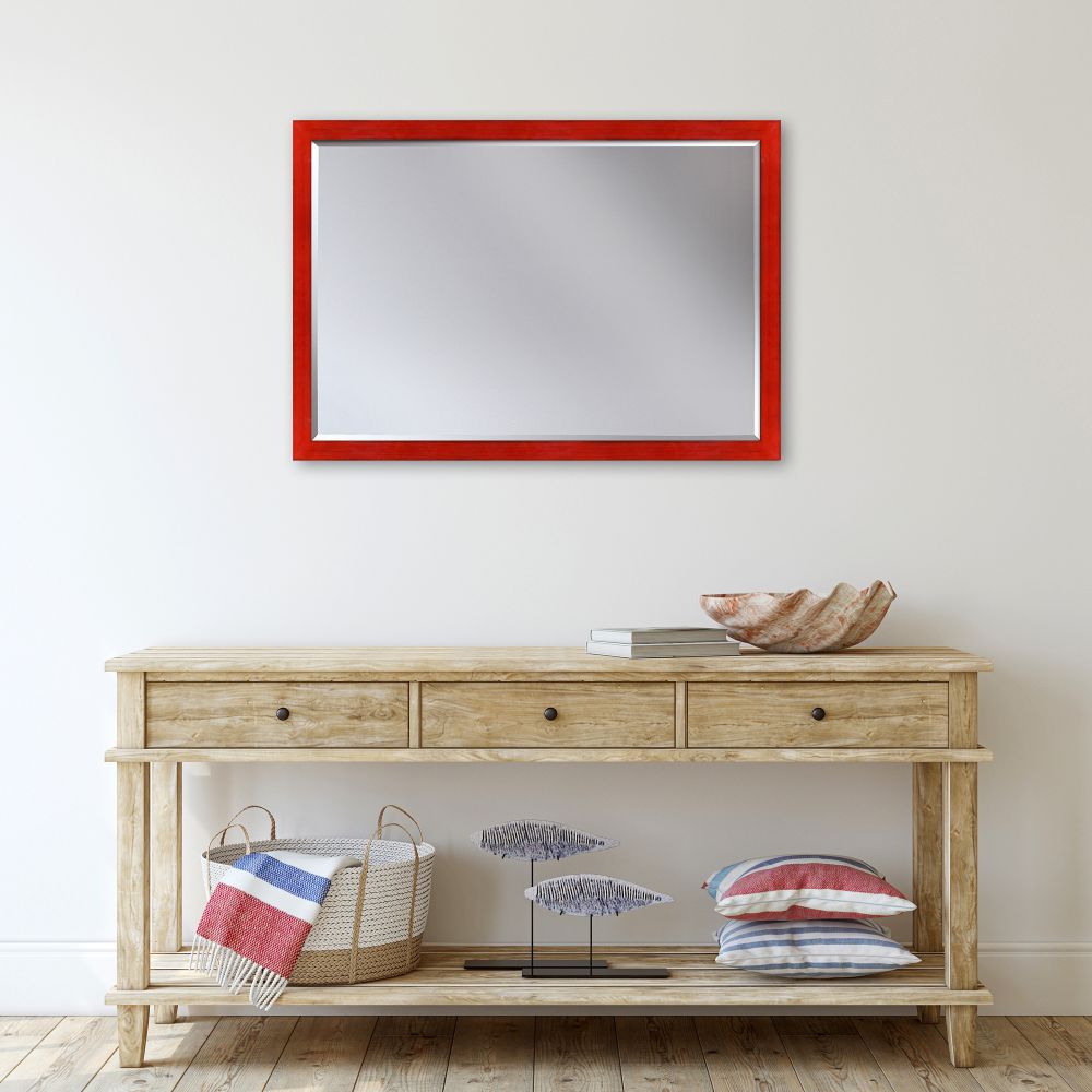 Stiletto Red Framed Mirror