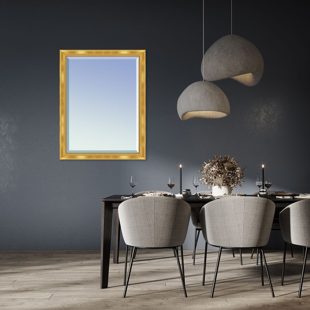 Milan Gold Framed Mirror Pre-framed