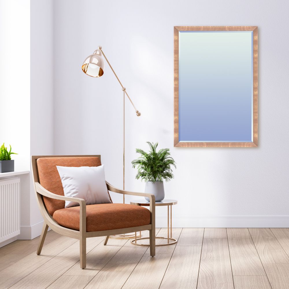 Blushing Rose Gold Framed Mirror