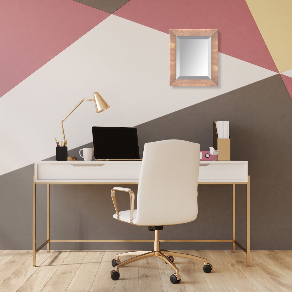 Blushing Rose Gold Framed Mirror Pre-framed