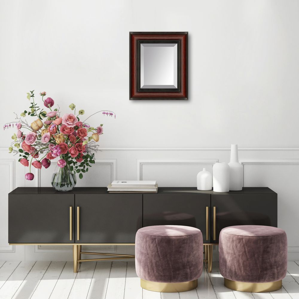 Grecian Wine Framed Mirror Pre-framed