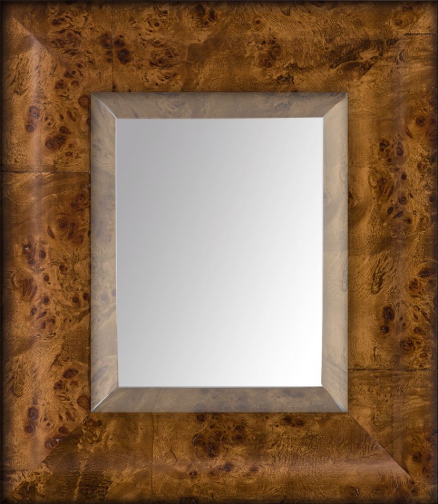 Havana Burl Framed Mirror