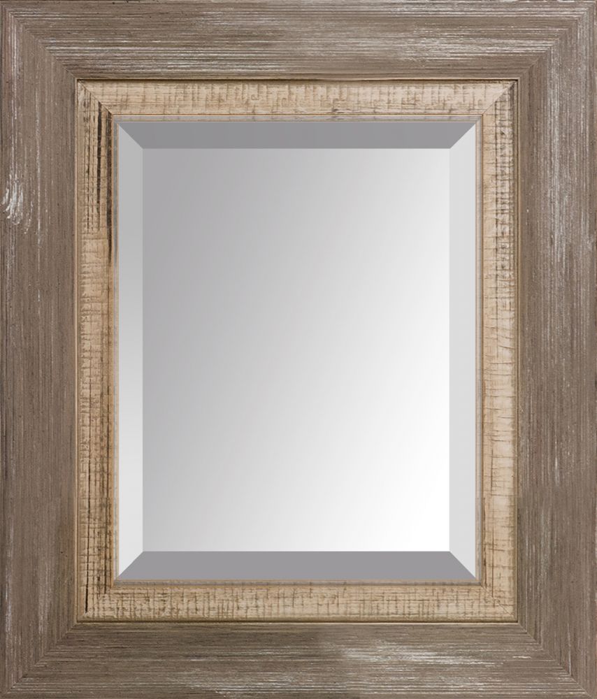 Miramar Distressed Charcoal Grey Framed Mirror