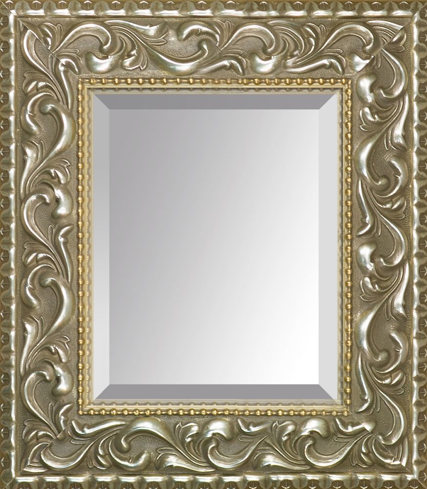 Rococo Silver Framed Mirror