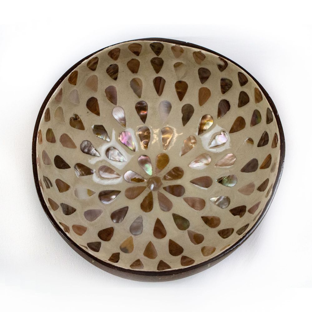 Pearlescent Drizzle Coconut Bowl