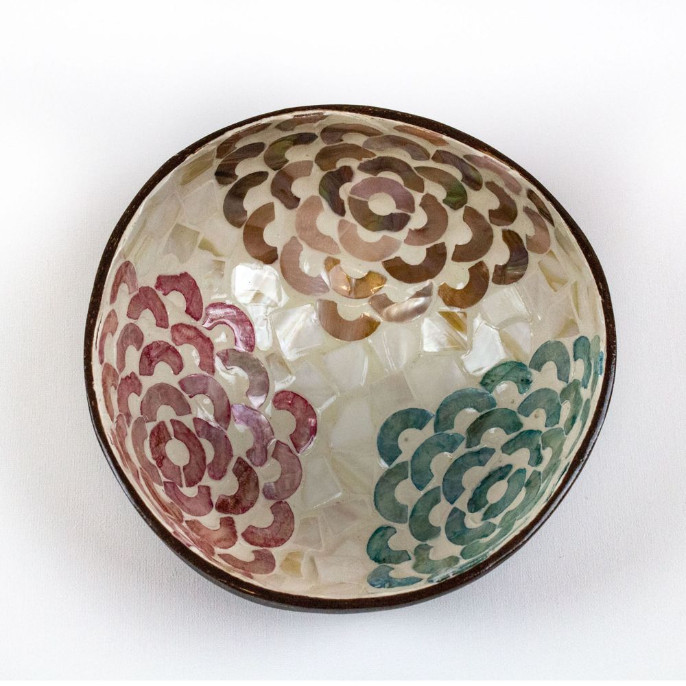 Peony Petals Coconut Bowl