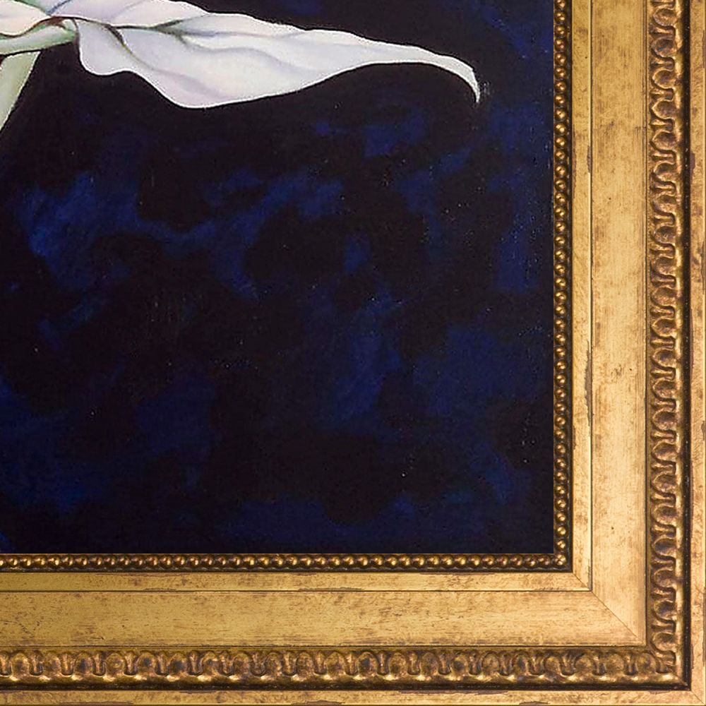 Calla Lilies (Bert Savoy) Pre-framed - Versailles Gold King Frame 20" X 24"