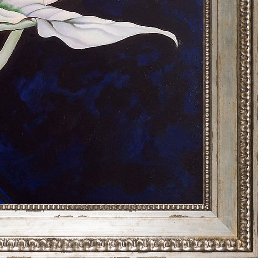 Calla Lilies (Bert Savoy) Pre-framed - Versailles Silver King Frame 20" X 24"