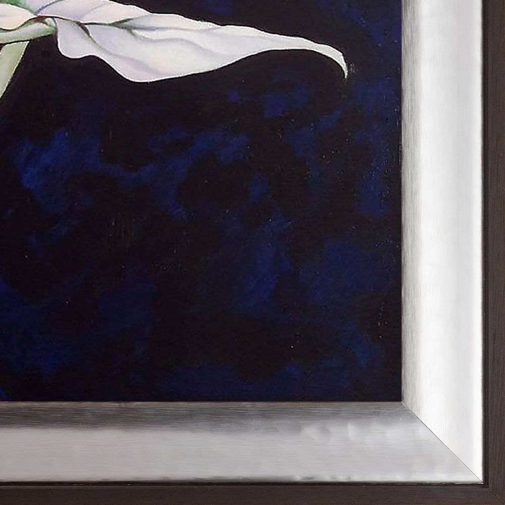 Calla Lilies (Bert Savoy) Pre-framed - Magnesium Silver Frame 20" X 24"