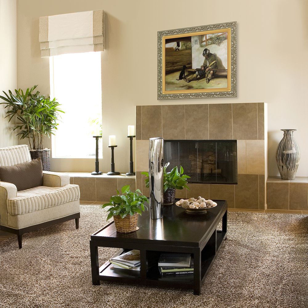 The Sentry Pre-framed - Rococo Silver and Piccino Luminoso Custom Stacked Frame 20" X 24"