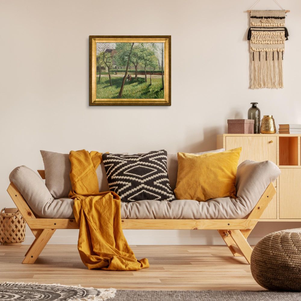 An Enclosure in Eragny Pre-framed - Athenian Gold Frame 20"X24"