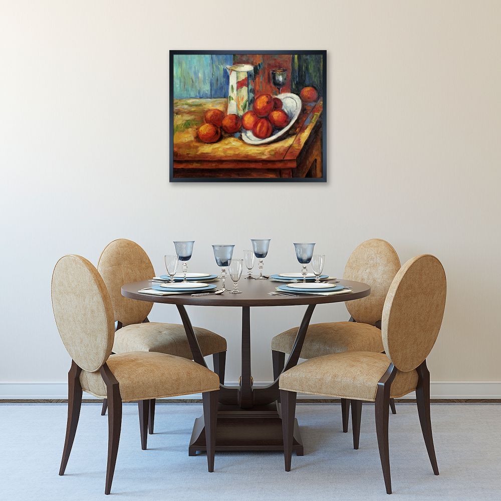 Bricoo, Bicchiere e Piato Pre-framed - Studio Black Wood Frame 20"X24"