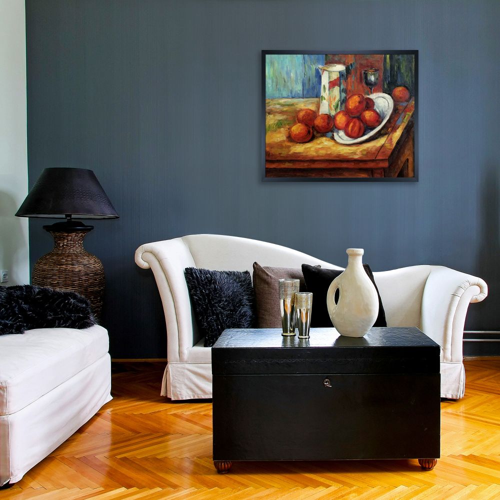 Bricoo, Bicchiere e Piato Pre-framed - Studio Black Wood Frame 20"X24"