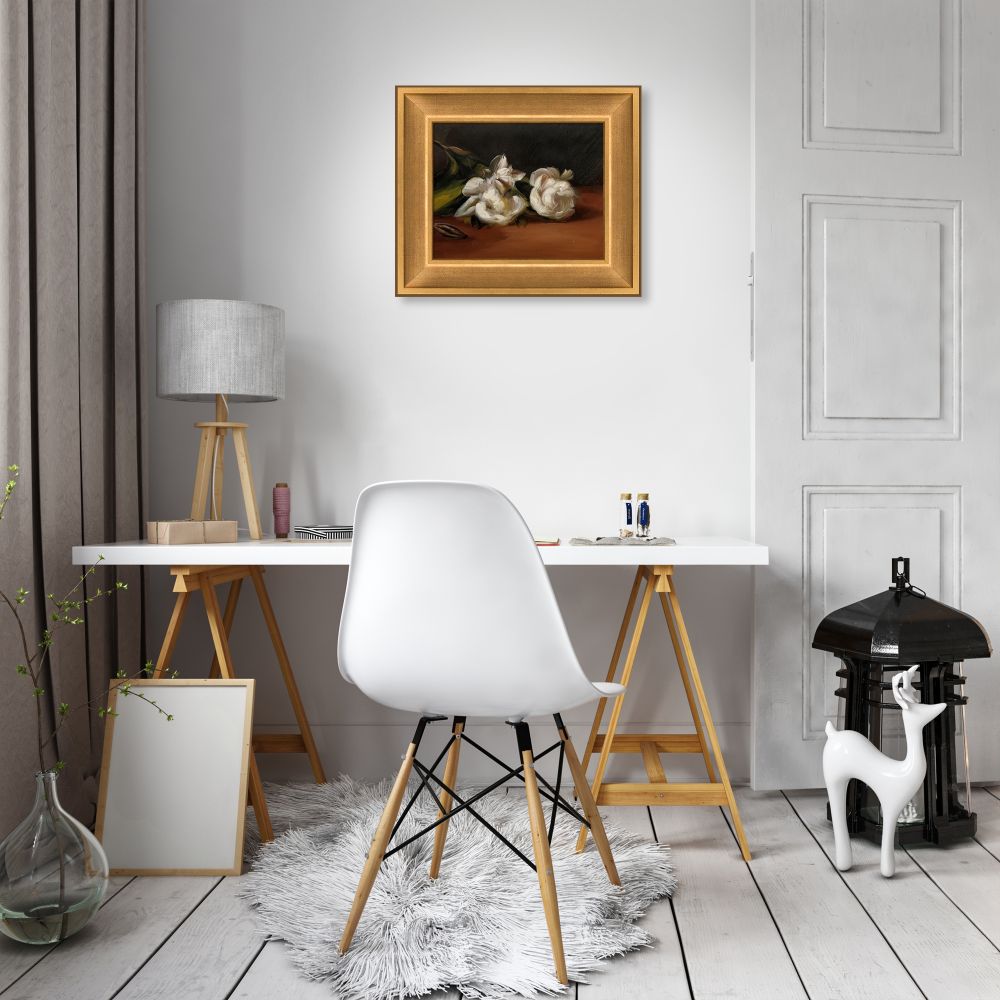 Branch Of White Peonies With Pruning Shears