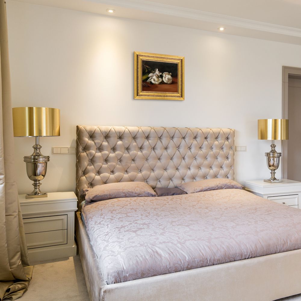 Branch Of White Peonies With Pruning Shears