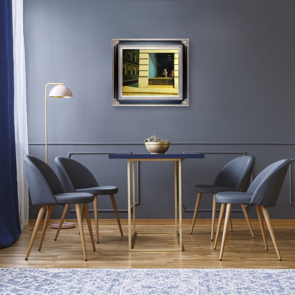 New York Office, 1962 Pre-framed - Corinthian Aged Silver Frame 20"X24"