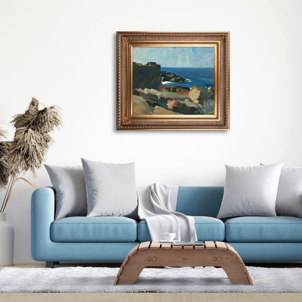 Square Rock, Ogunquit 1914 - Regal Gold Frame 20"X24"