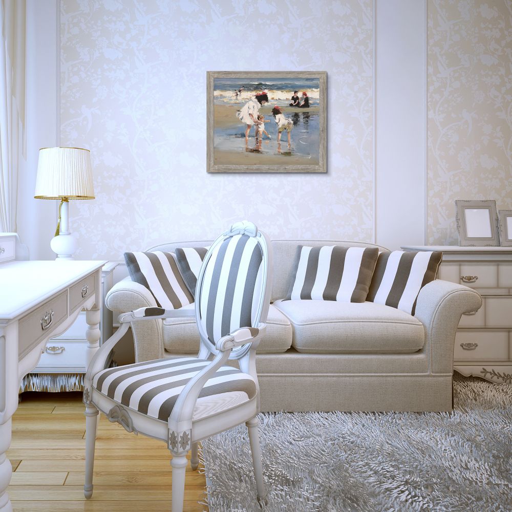 Children Playing at the Seashore