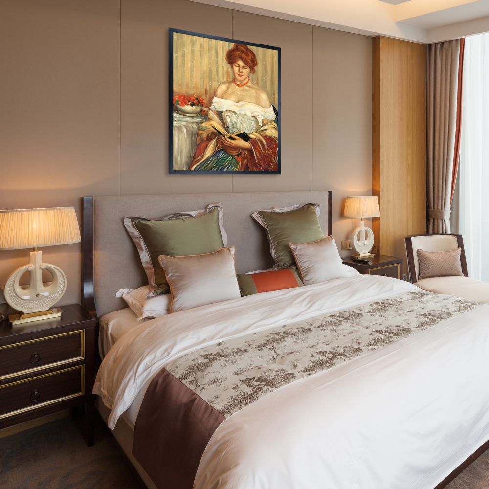 Nasturtiums Pre-framed - Studio Black Wood Frame 20"X24"