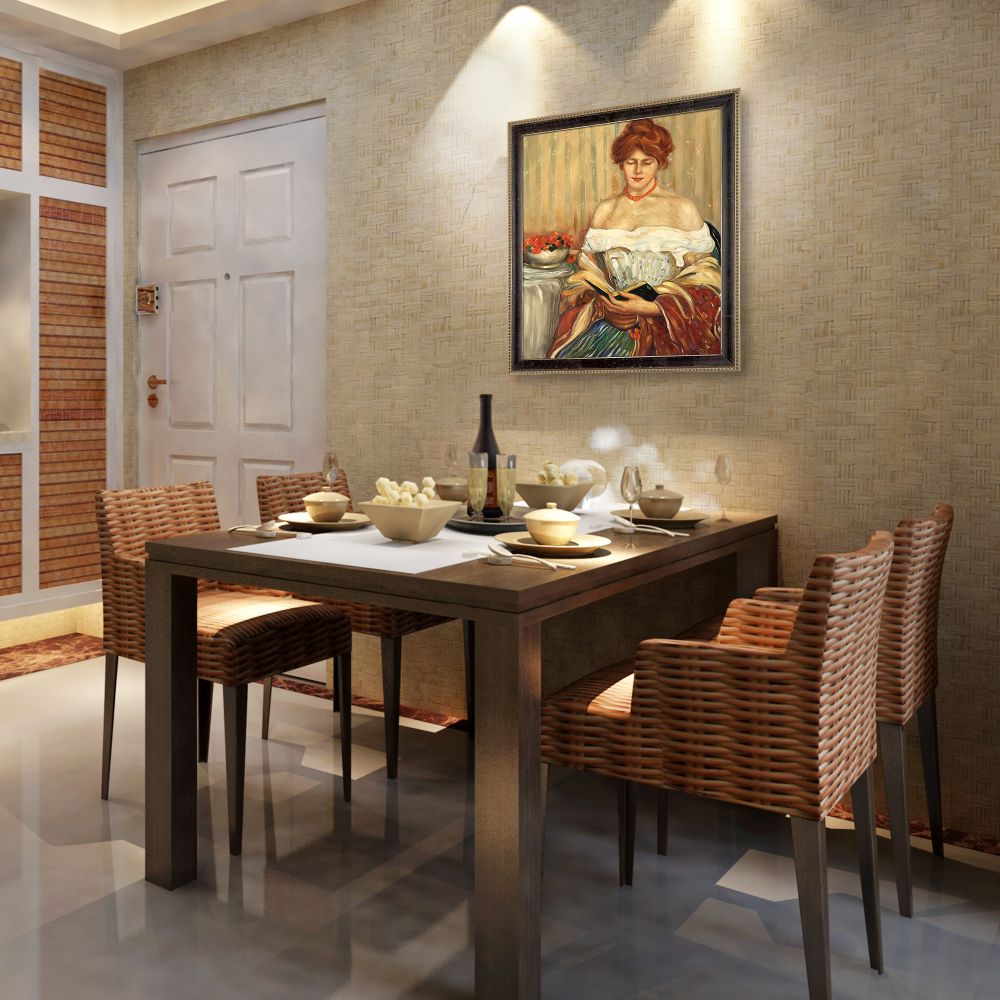 Nasturtiums Pre-framed - Hermitage Cabernet Scooped Frame 20X24