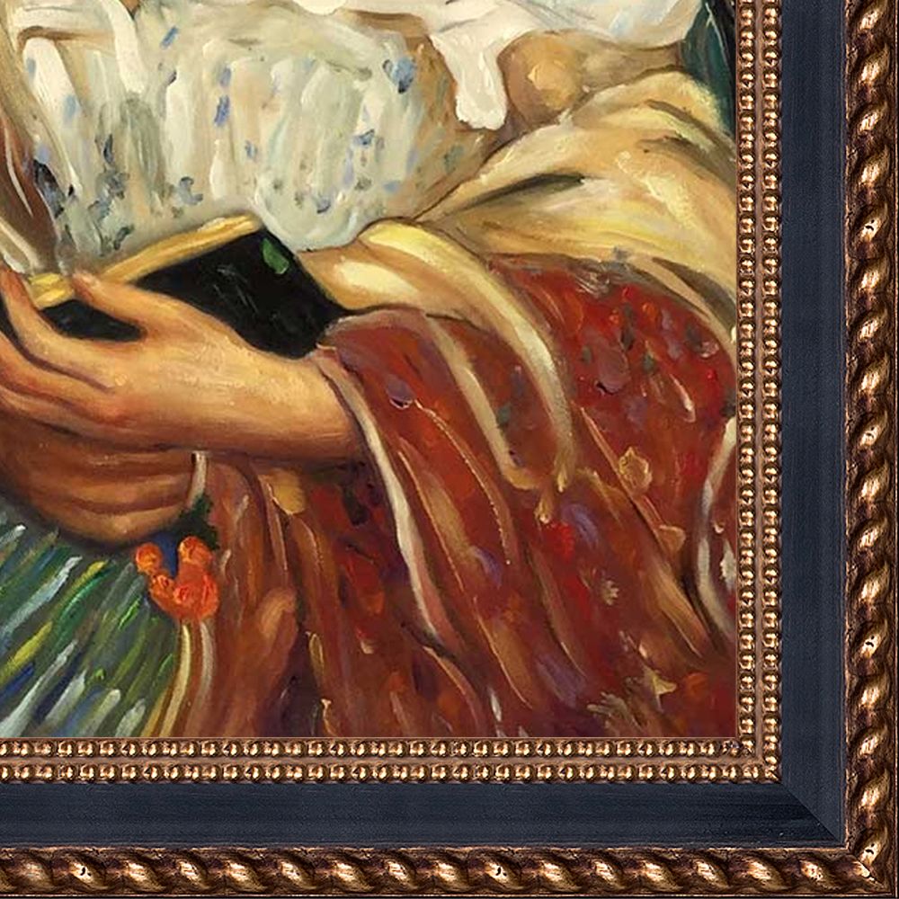 Nasturtiums Pre-framed - Verona Black and Gold Braid 20" X 24"