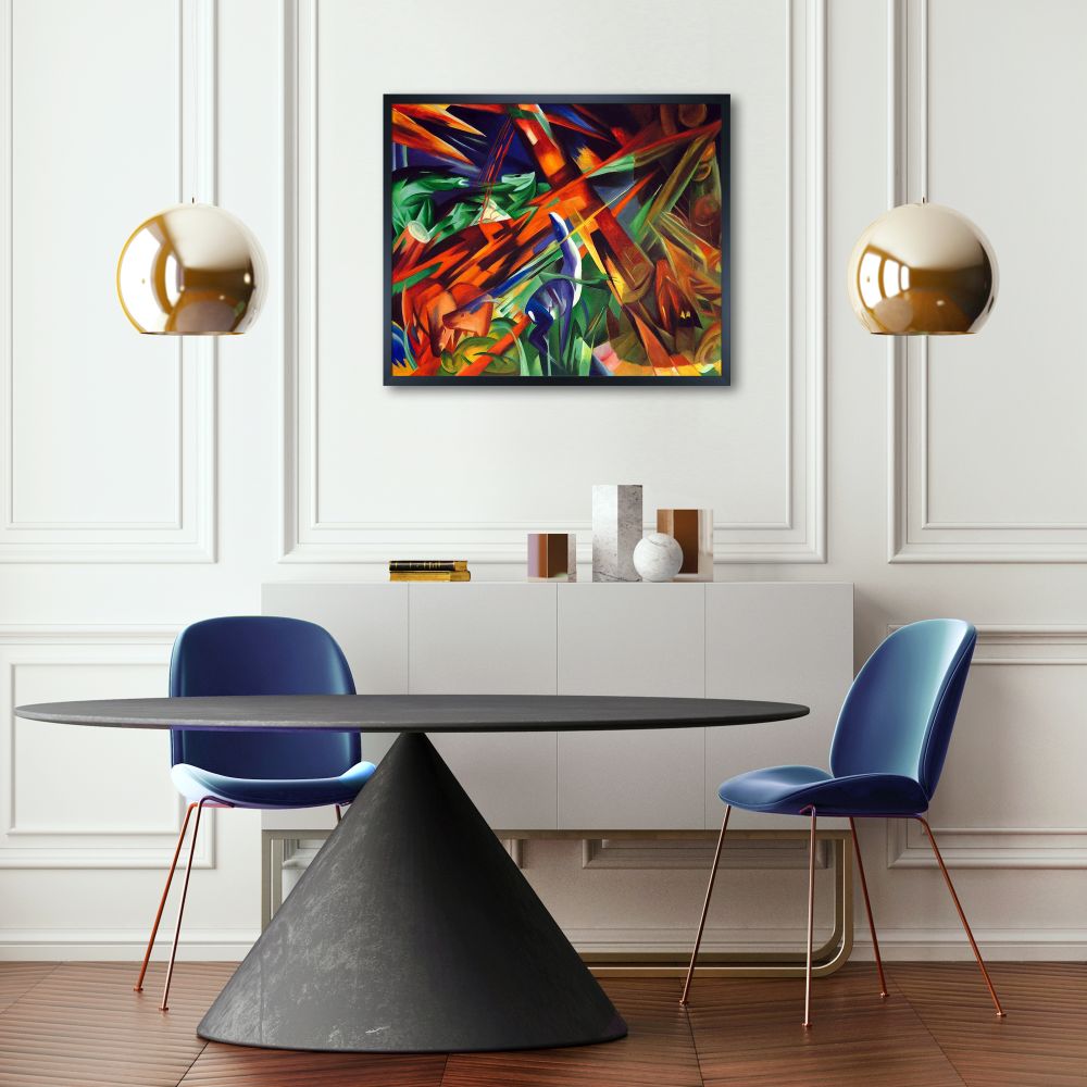 Fate of the Animals Pre-framed - Studio Black Wood Frame 20"X24"