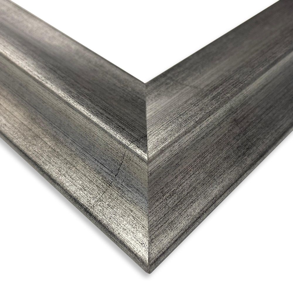 Blossoming Almond Branch in a Glass with a Book Pre-Framed - Athenian Silver Frame 20"X24"