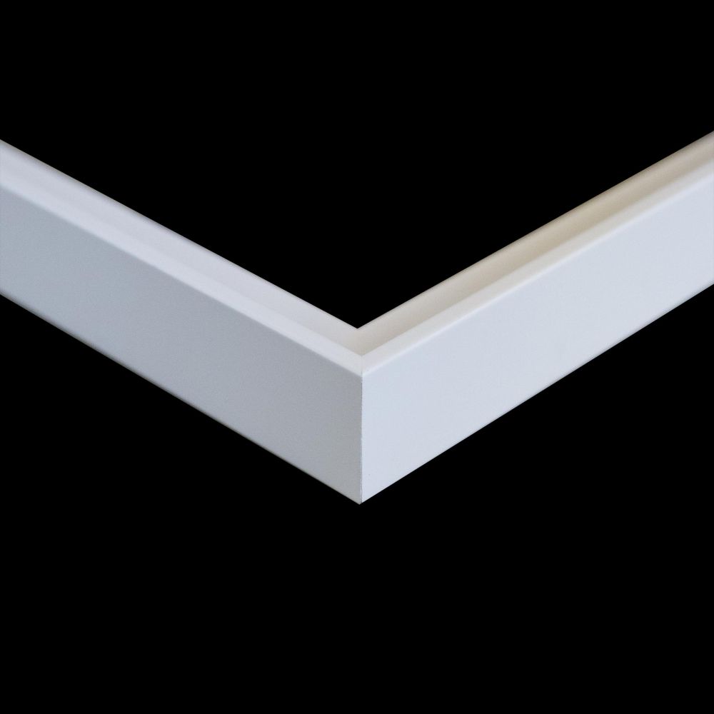 Lilacs in a Vase Pre-Framed - Moderne Blanc Frame 20" X 24"