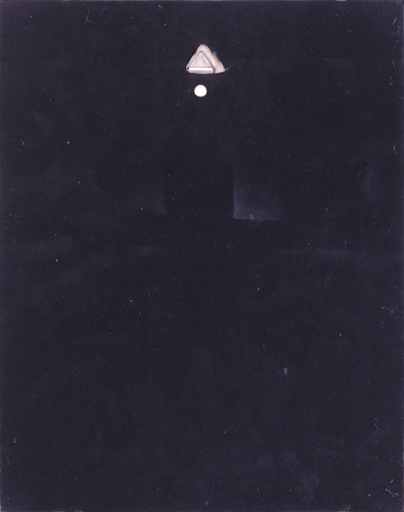 Tableau 3 with Orange-Red, Yellow, Black, Blue and Gray Trivet/Wall Accent Tile (Felt Back)