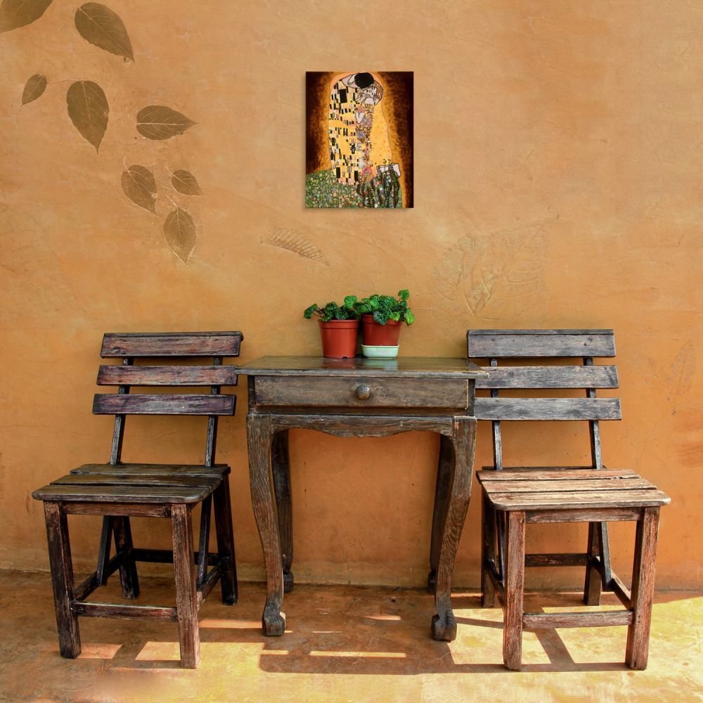 The Kiss (full view) Wall Accent Tile (felt back)