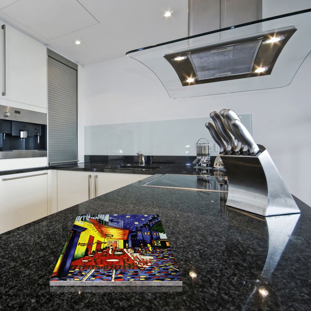 Cafe Terrace at Night Accent Tile (felt back)