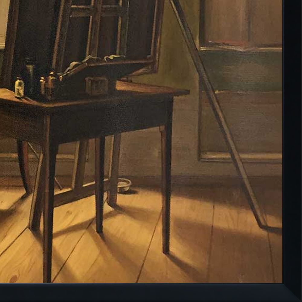Caspar David Friedrich in his Studio Pre-framed - Studio Black Wood Frame 20"X24"