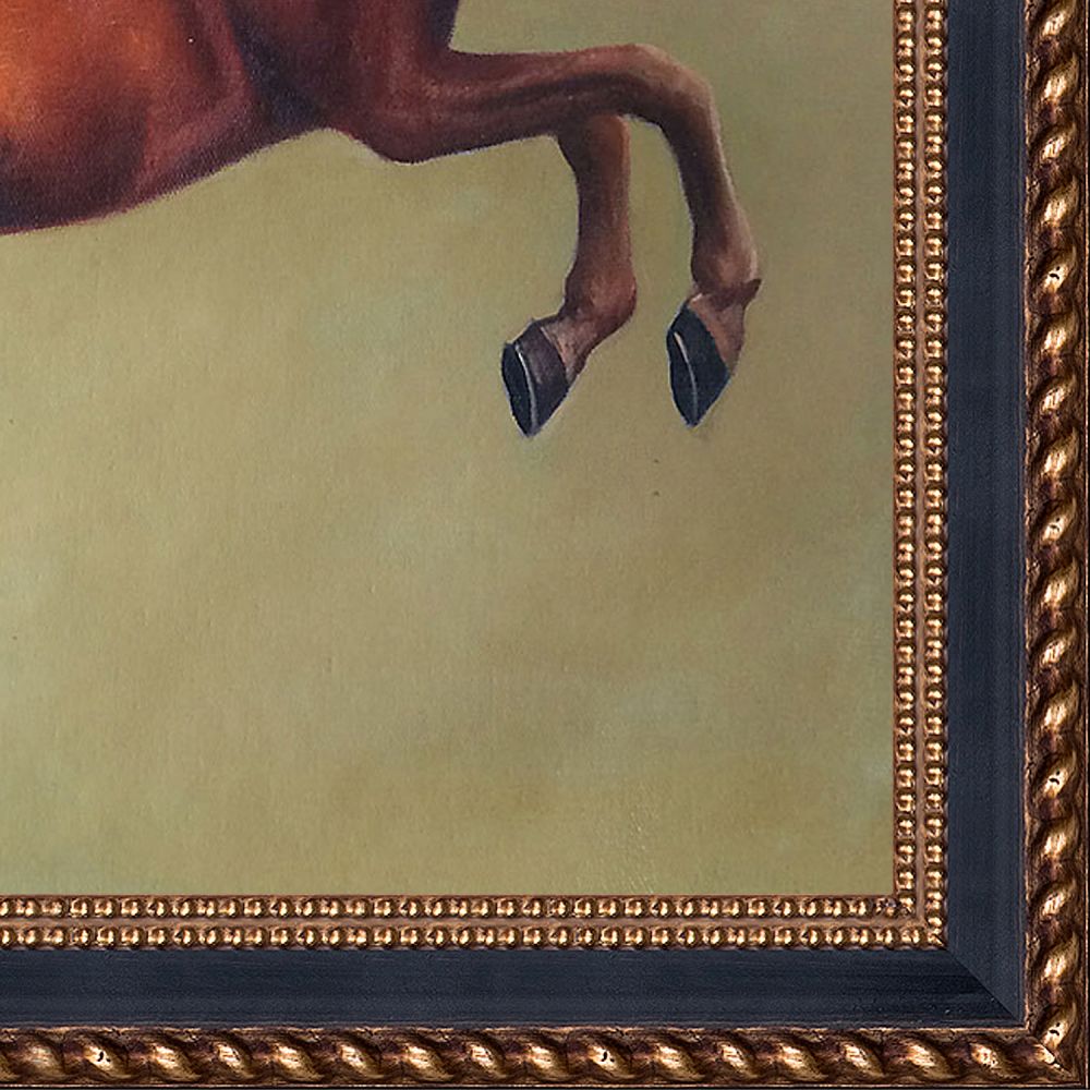 Whistlejacket Pre-framed - Verona Black and Gold Braid 20" X 24"