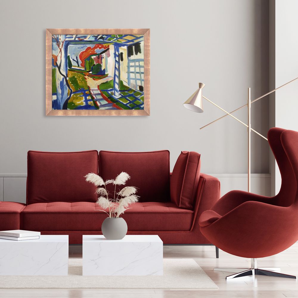 Grape Arbor Pre-framed - Blushing Rose Gold Frame 20" X 24"