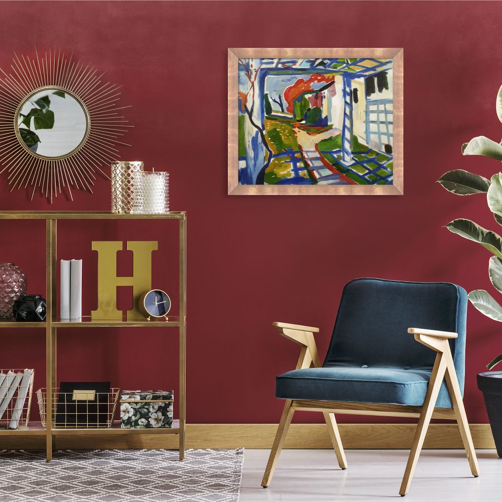 Grape Arbor Pre-framed - Blushing Rose Gold Frame 20" X 24"